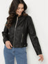 DAMEN SKINNY BIKERJACKE | LANGARM REISSVERSSCHLUSS
